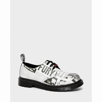 Dr Martens 1461 Sex Pistols Kožené - Cierne/ Biele Oxford Topanky Damske, D241SK